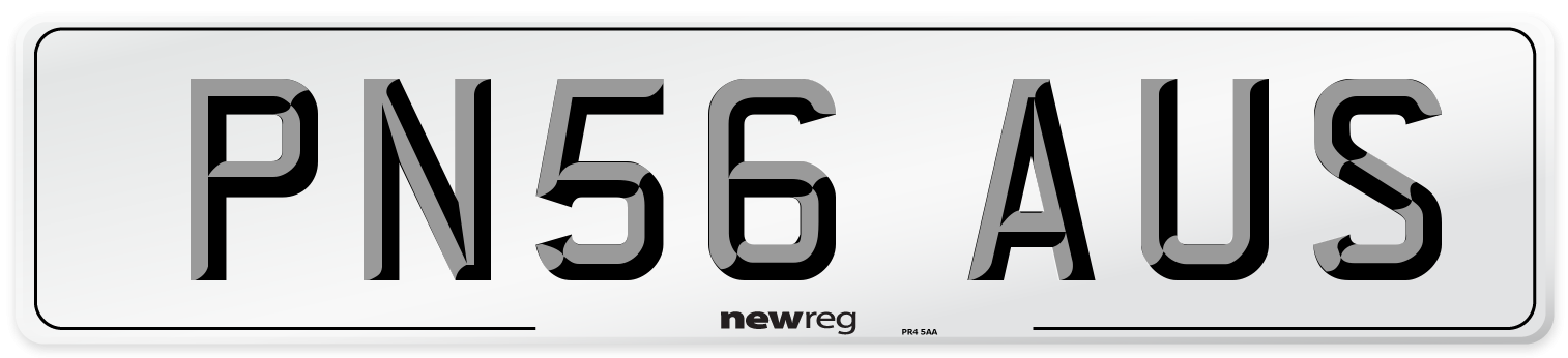PN56 AUS Number Plate from New Reg